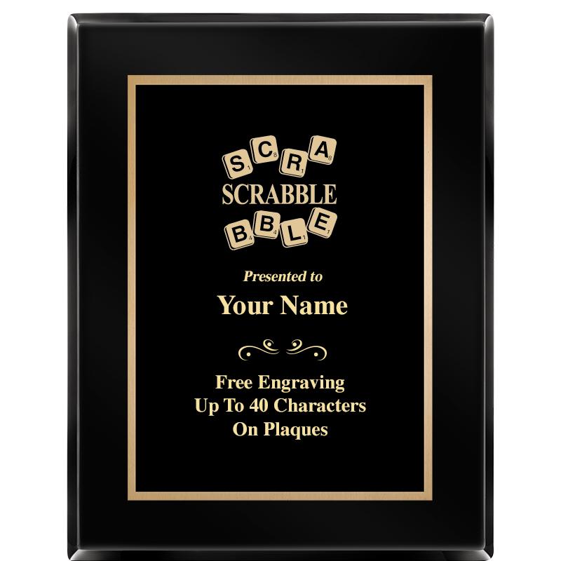 7X9 BLACK METAL PLT EBONY PLQ