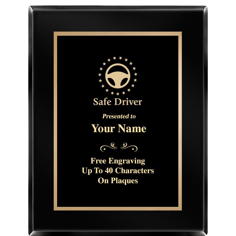 7X9 BLACK METAL PLT EBONY PLQ