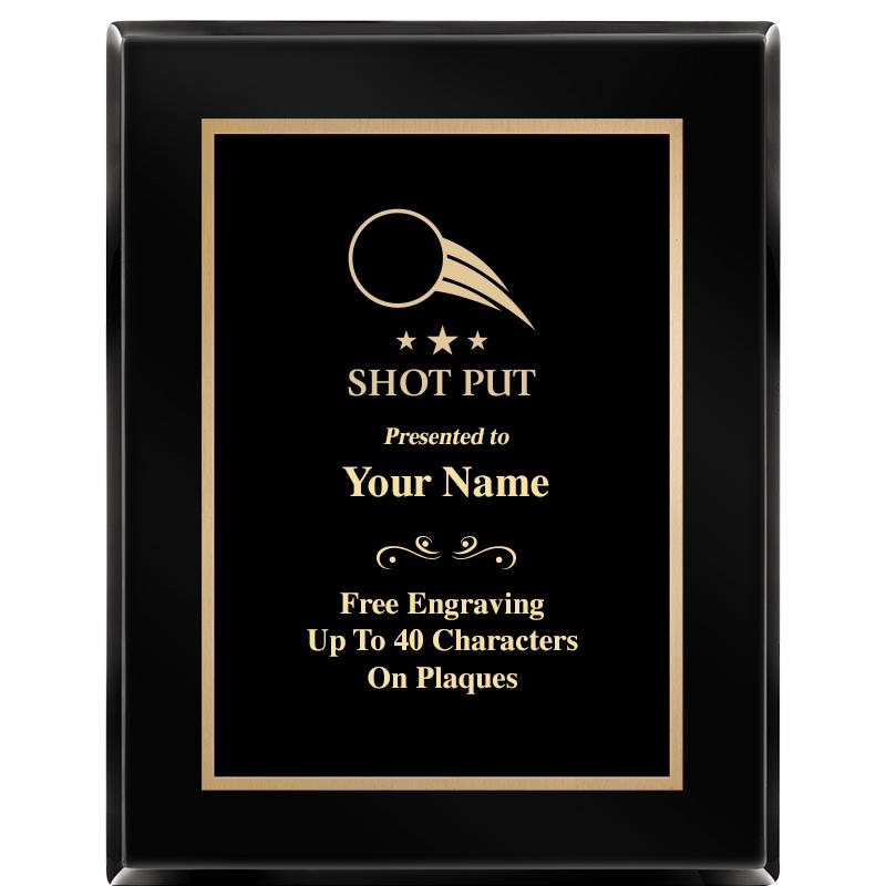 7X9 BLACK METAL PLT EBONY PLQ