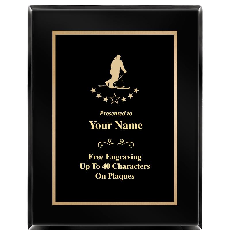 7X9 BLACK METAL PLT EBONY PLQ