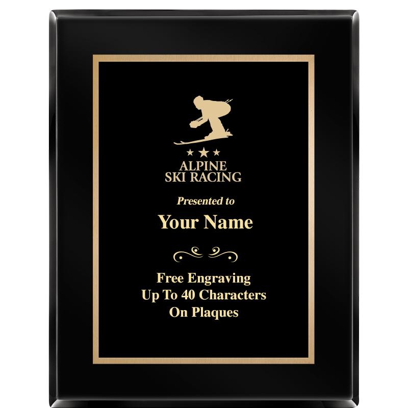 7X9 BLACK METAL PLT EBONY PLQ