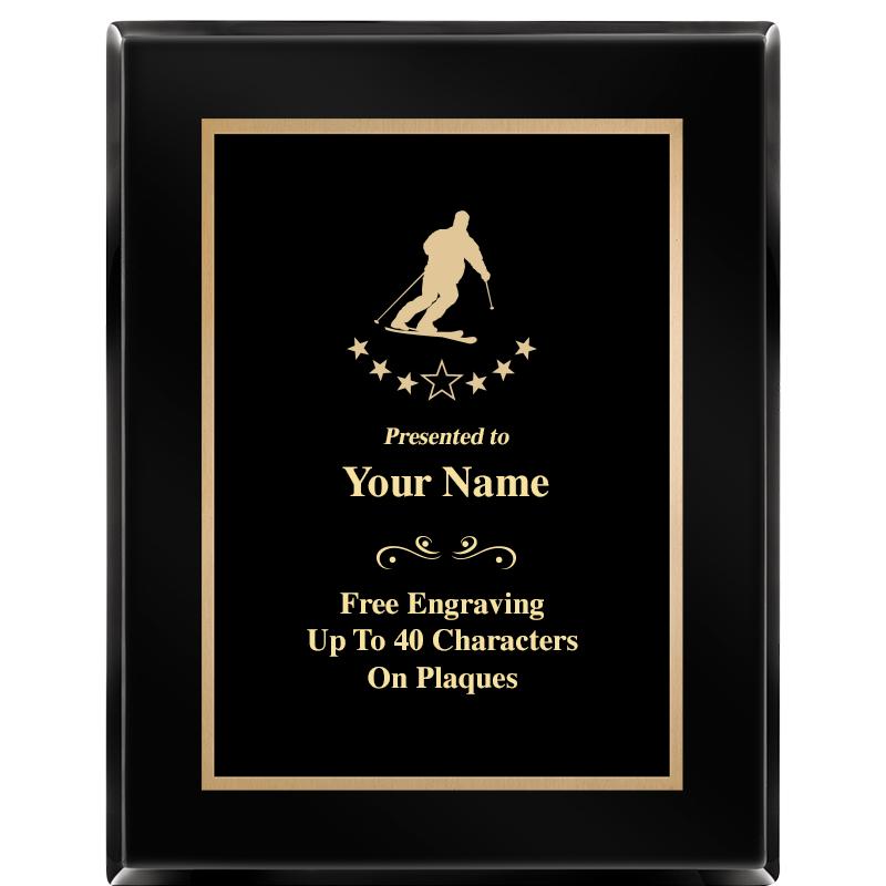 7X9 BLACK METAL PLT EBONY PLQ