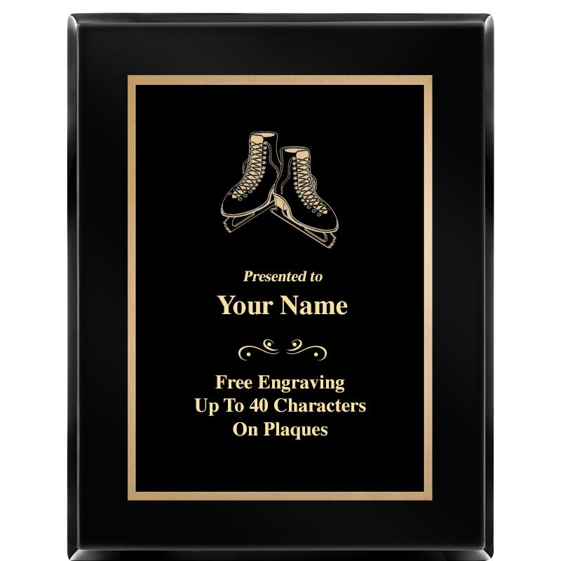 7X9 BLACK METAL PLT EBONY PLQ