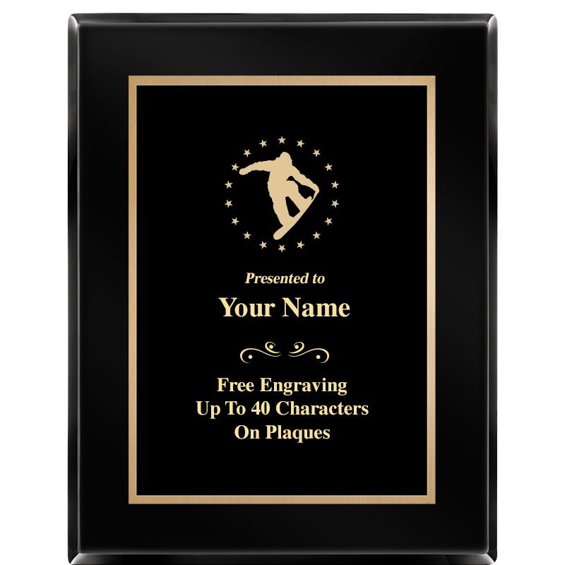 7X9 BLACK METAL PLT EBONY PLQ