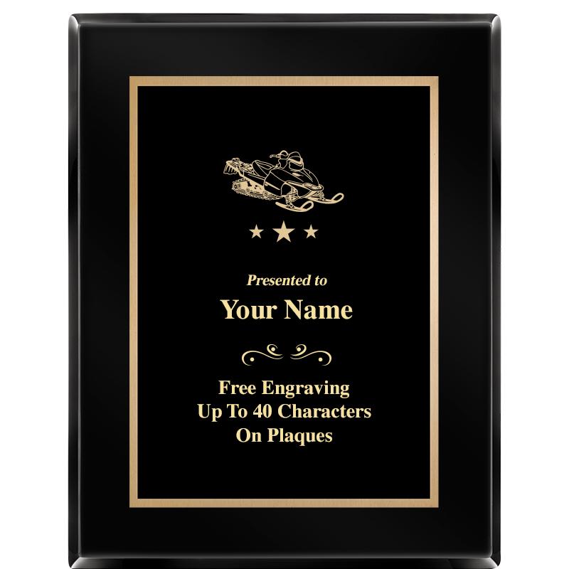 7X9 BLACK METAL PLT EBONY PLQ