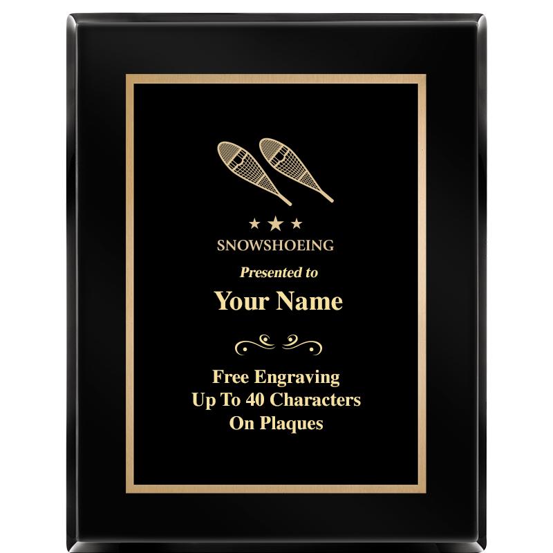 7X9 BLACK METAL PLT EBONY PLQ