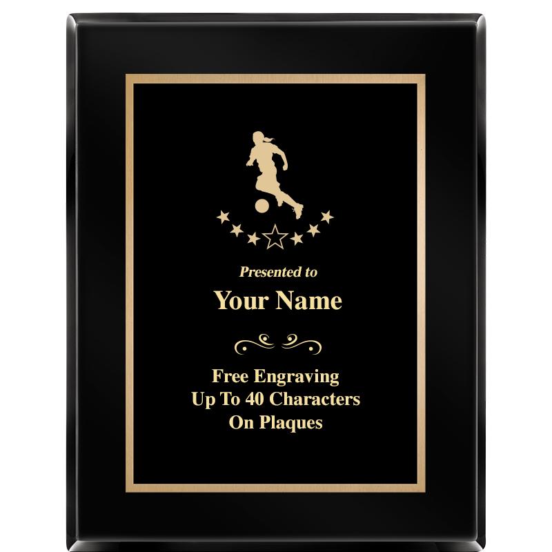 7X9 BLACK METAL PLT EBONY PLQ