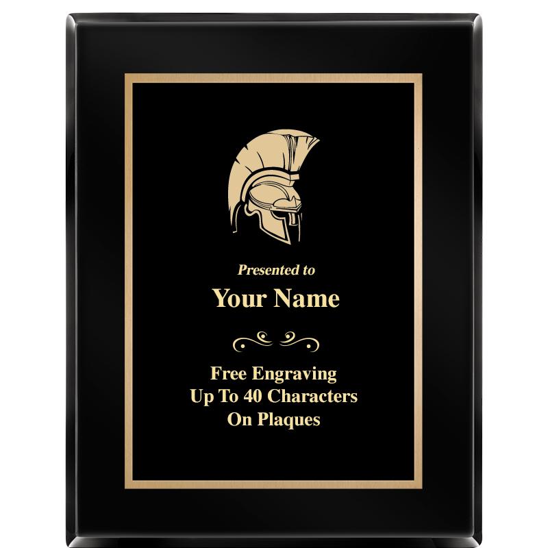 7X9 BLACK METAL PLT EBONY PLQ