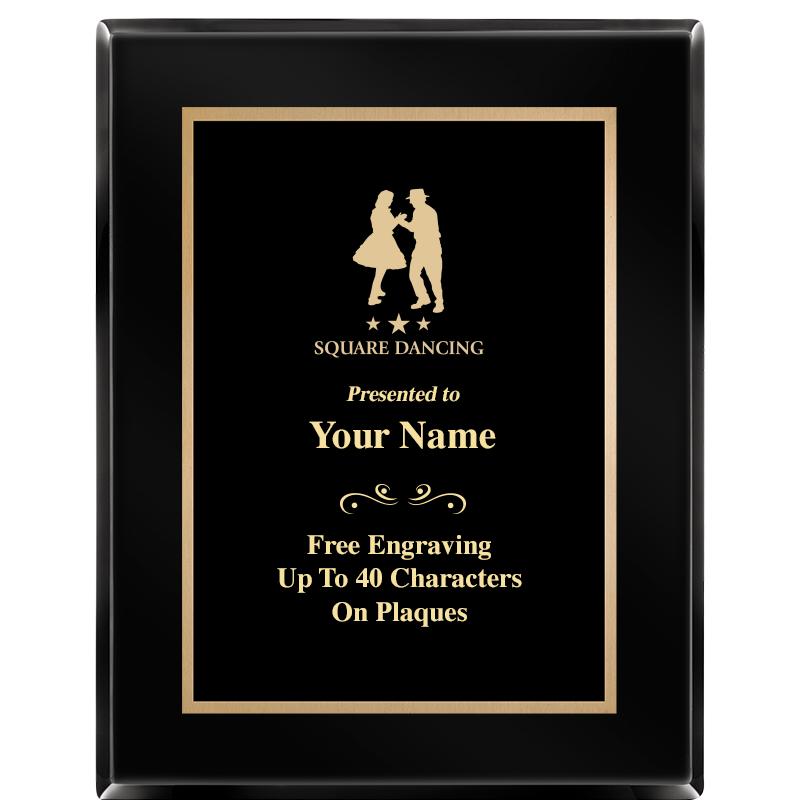 7X9 BLACK METAL PLT EBONY PLQ