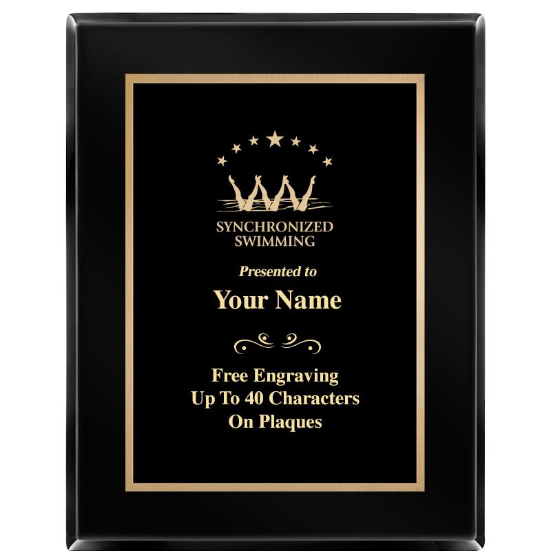 7X9 BLACK METAL PLT EBONY PLQ