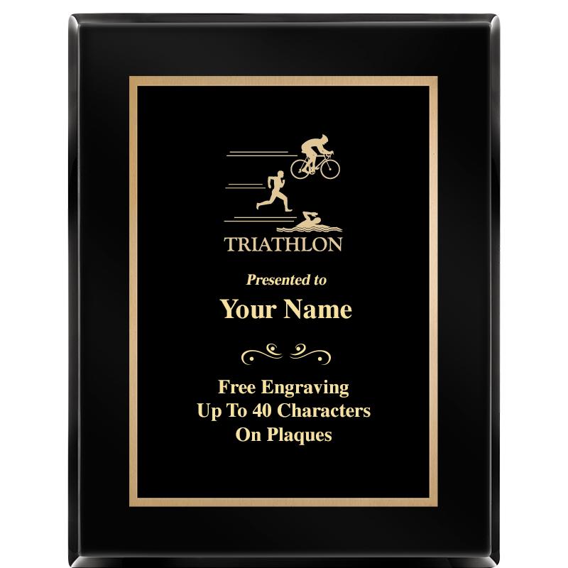 7X9 BLACK METAL PLT EBONY PLQ