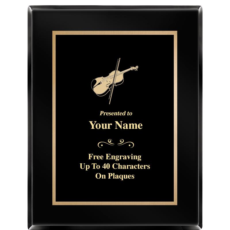 7X9 BLACK METAL PLT EBONY PLQ