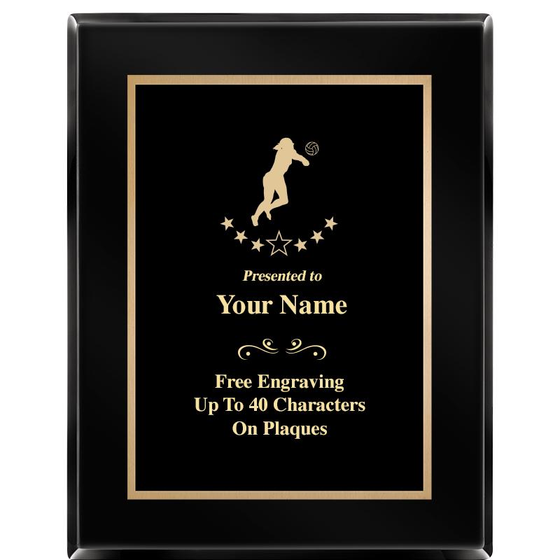 7X9 BLACK METAL PLT EBONY PLQ