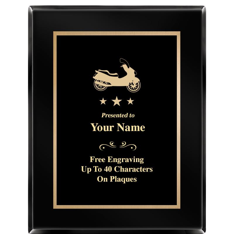 7X9 BLACK METAL PLT EBONY PLQ