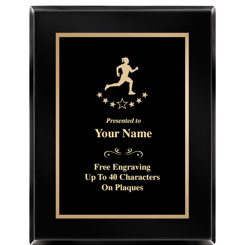 7X9 BLACK METAL PLT EBONY PLQ