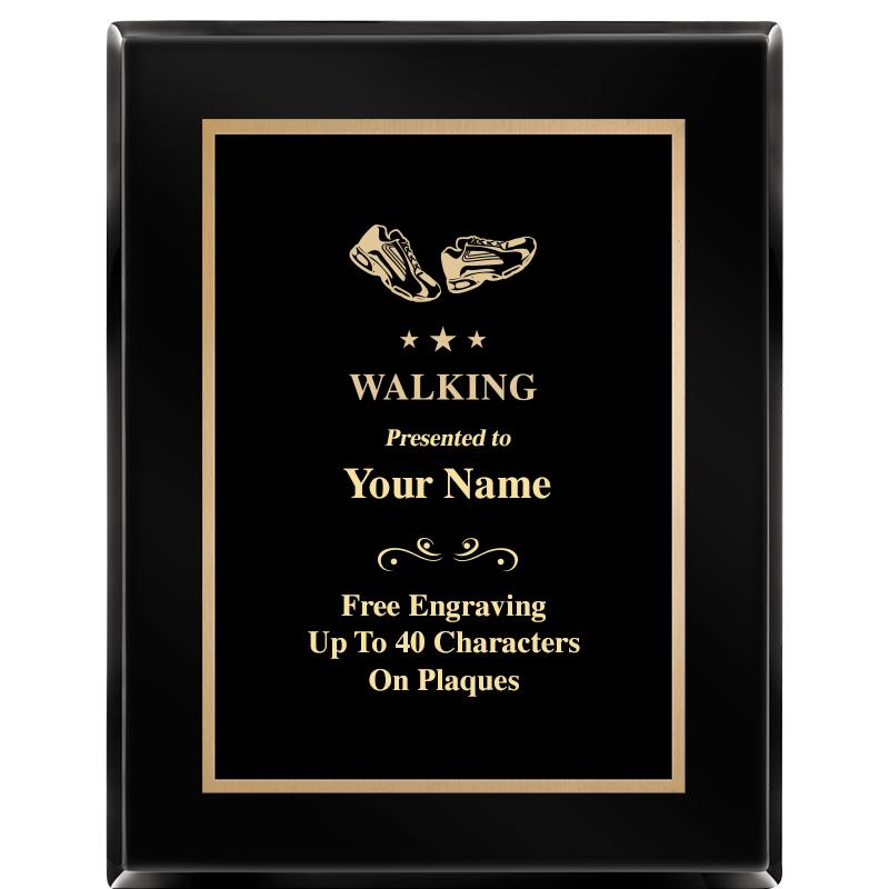 7X9 BLACK METAL PLT EBONY PLQ