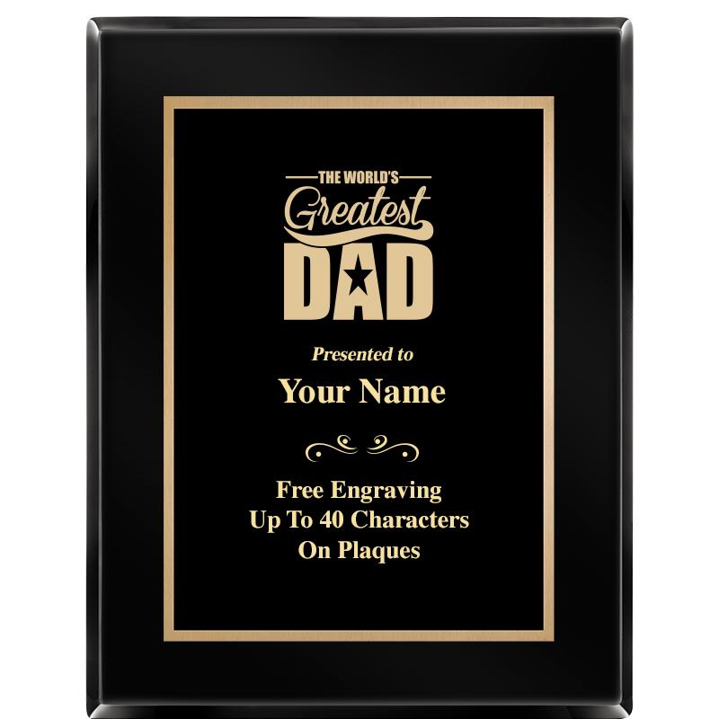 7X9 BLACK METAL PLT EBONY PLQ