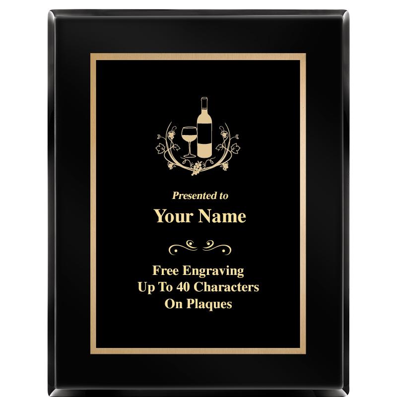 7X9 BLACK METAL PLT EBONY PLQ