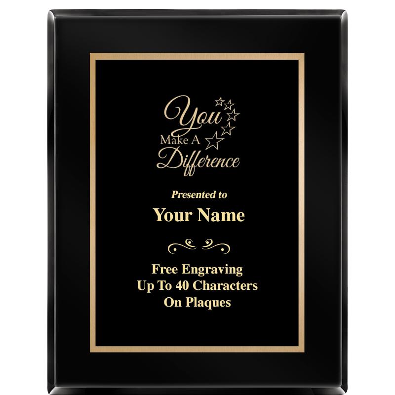 7X9 BLACK METAL PLT EBONY PLQ