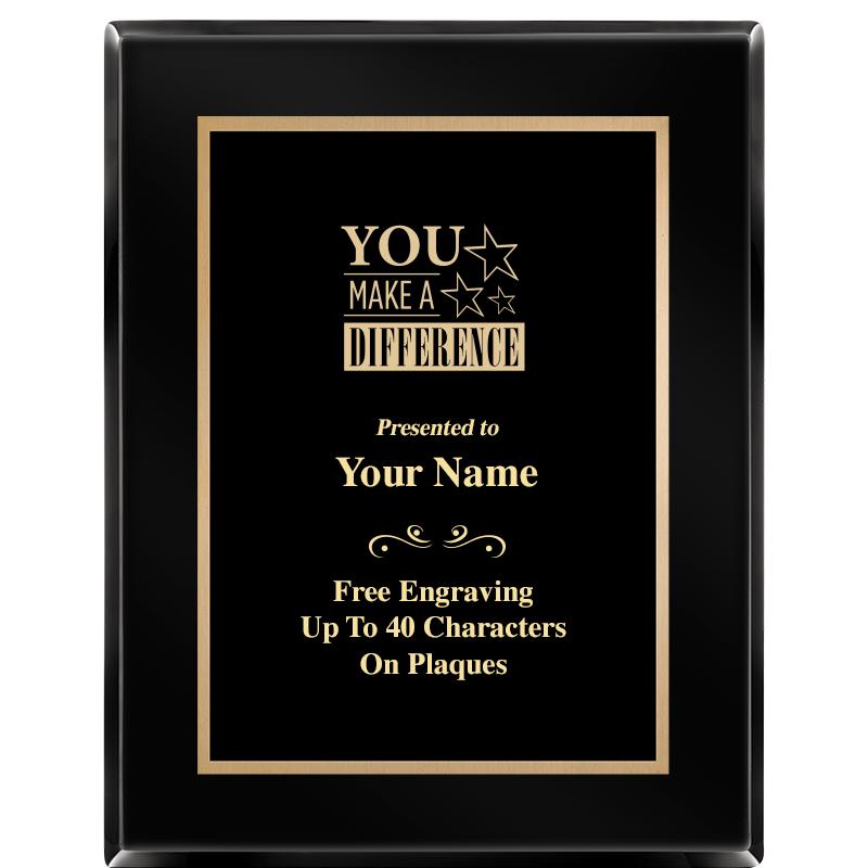 7X9 BLACK METAL PLT EBONY PLQ