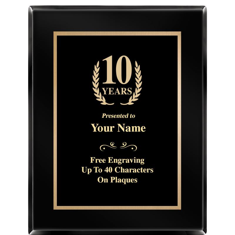 7X9 BLACK METAL PLT EBONY PLQ