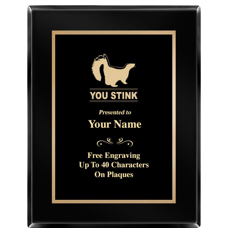 7X9 BLACK METAL PLT EBONY PLQ