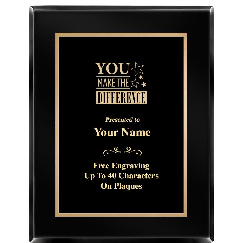 7X9 BLACK METAL PLT EBONY PLQ