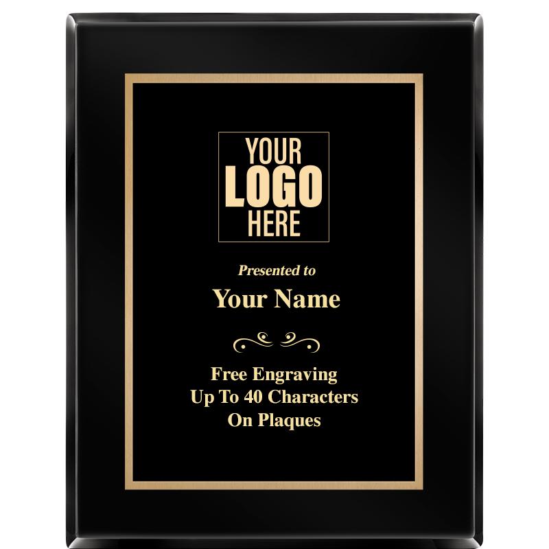 7X9 BLACK METAL PLT EBONY PLQ