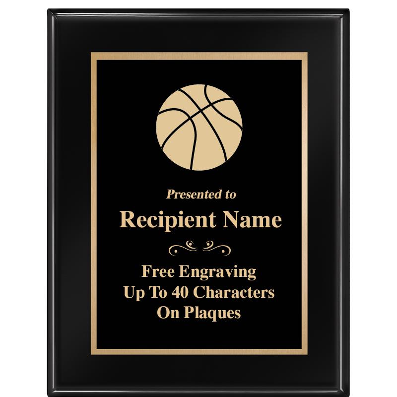 7 X 9 GLOSSED EBONY PLAQUE