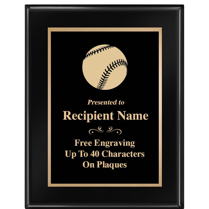 7 X 9 GLOSSED EBONY PLAQUE