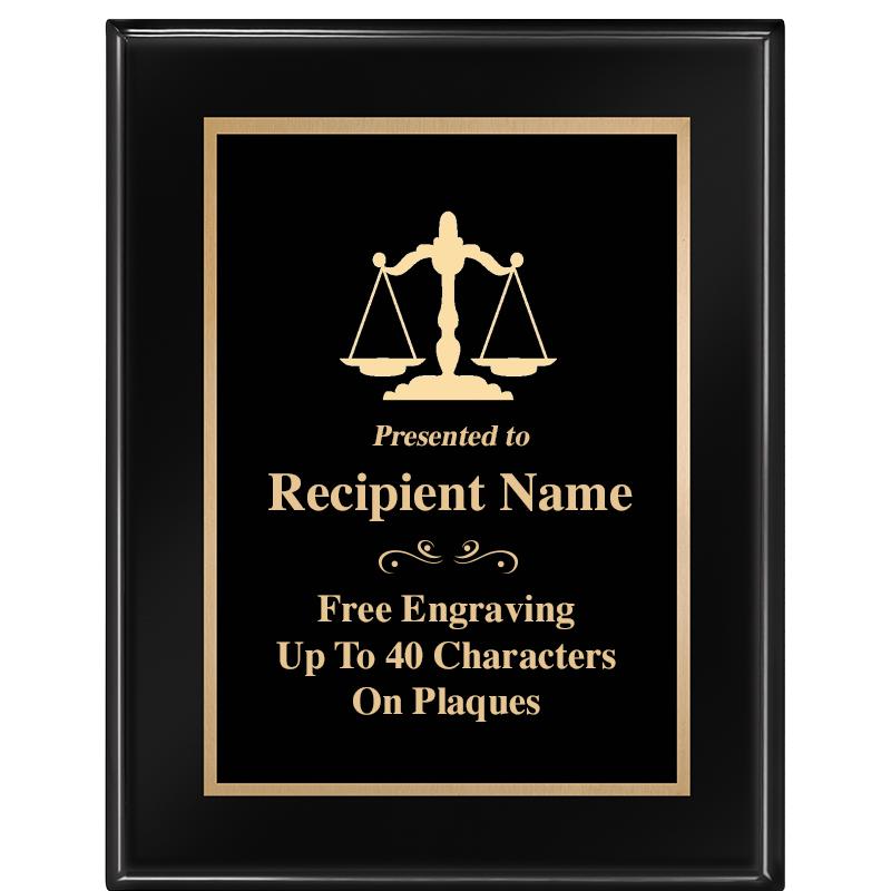 7 X 9 GLOSSED EBONY PLAQUE