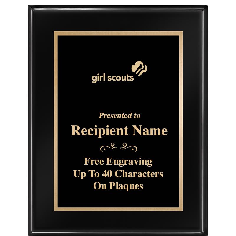 7 X 9 GLOSSED EBONY PLAQUE