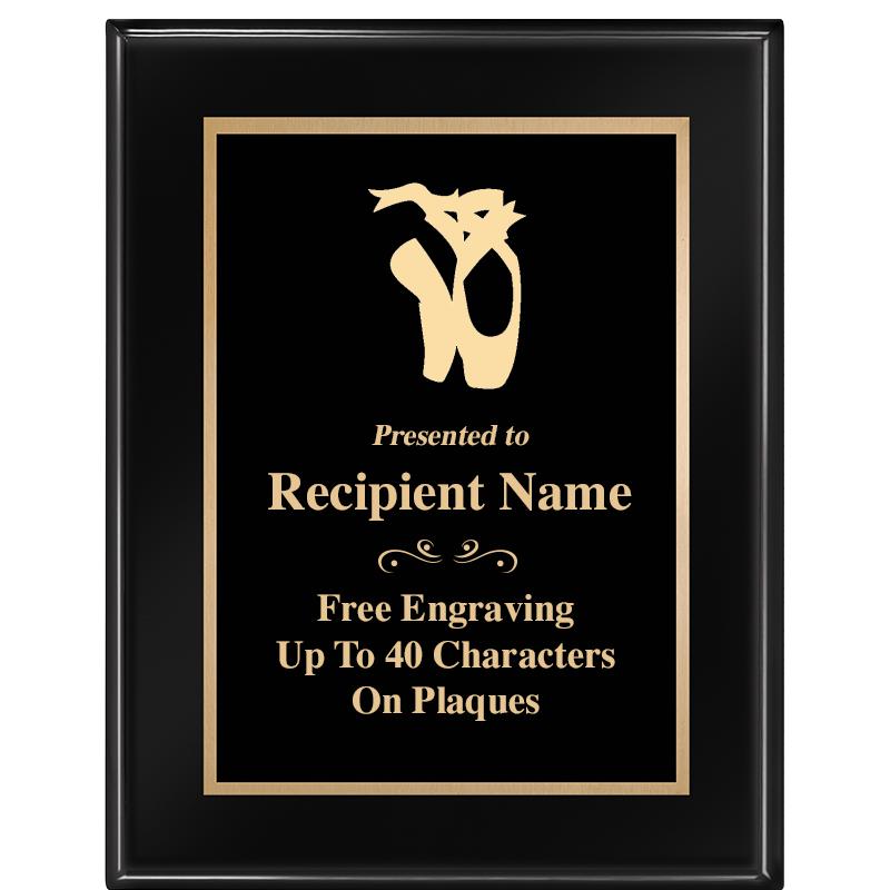 7 X 9 GLOSSED EBONY PLAQUE
