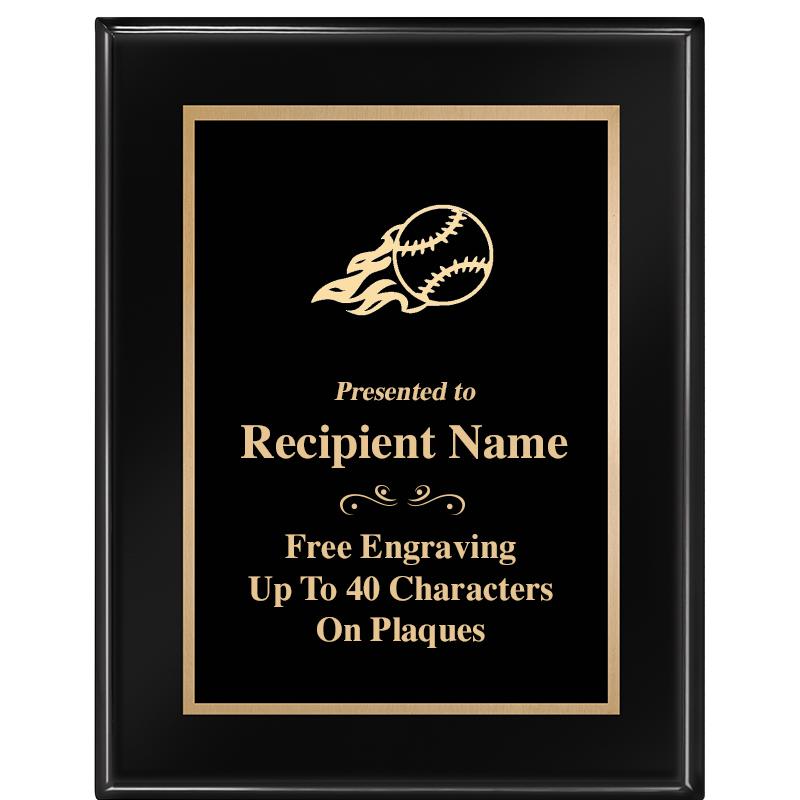 7 X 9 GLOSSED EBONY PLAQUE