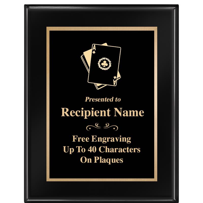 7 X 9 GLOSSED EBONY PLAQUE