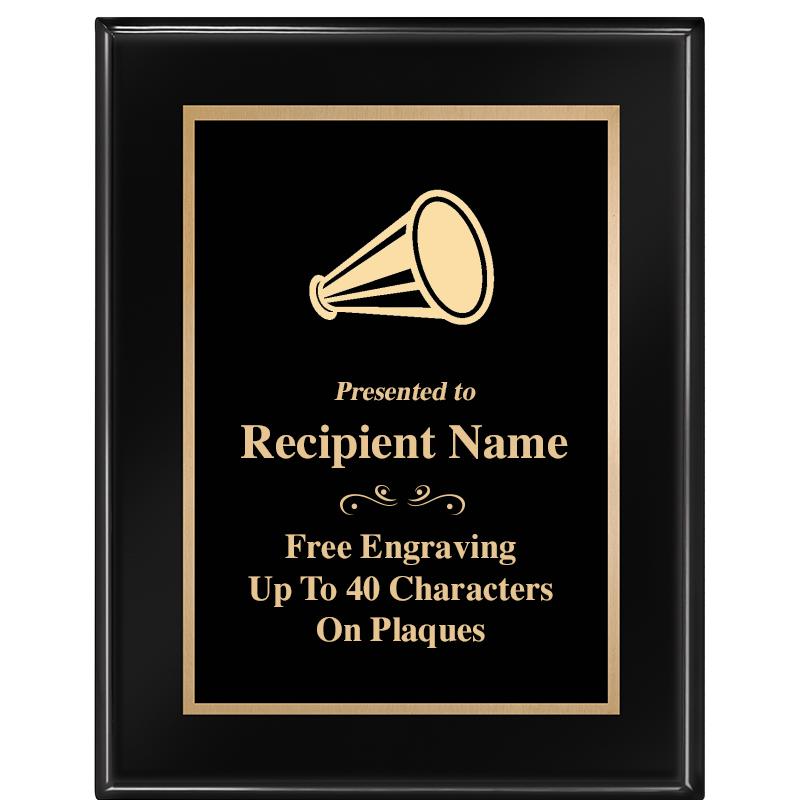 7 X 9 GLOSSED EBONY PLAQUE