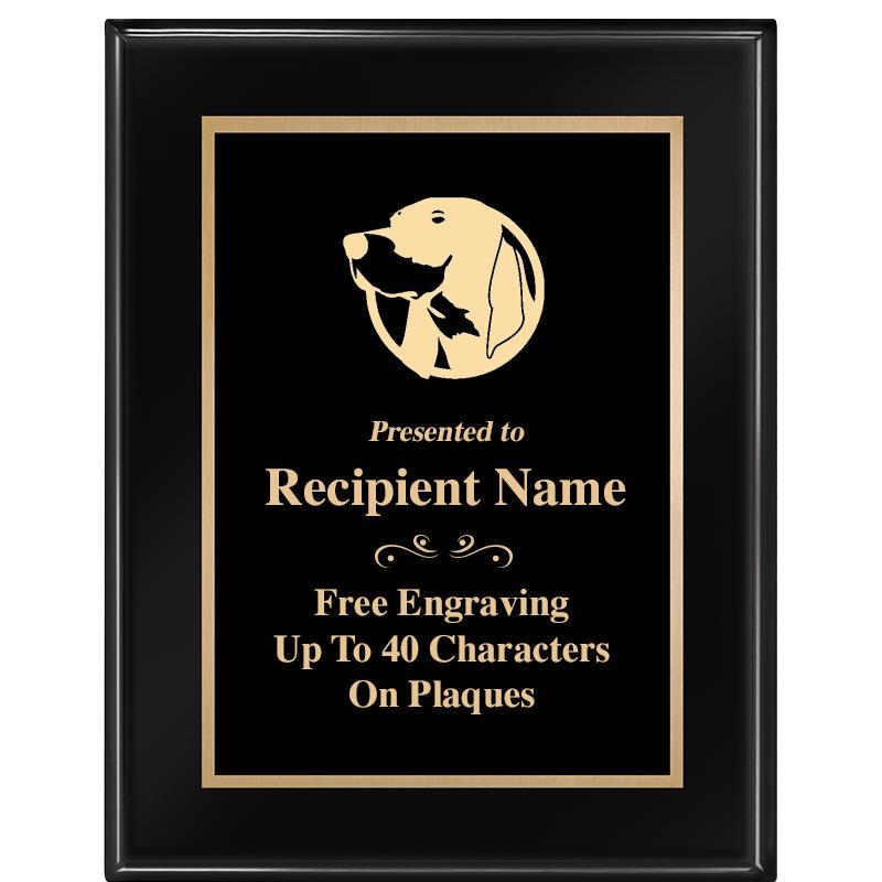 7 X 9 GLOSSED EBONY PLAQUE
