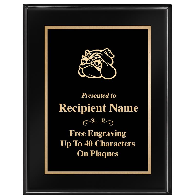 7 X 9 GLOSSED EBONY PLAQUE