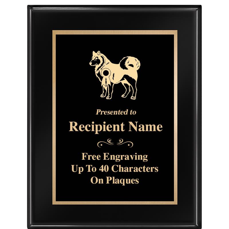 7 X 9 GLOSSED EBONY PLAQUE
