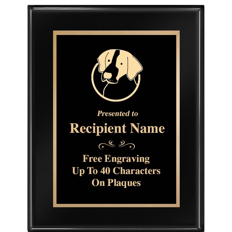 7 X 9 GLOSSED EBONY PLAQUE