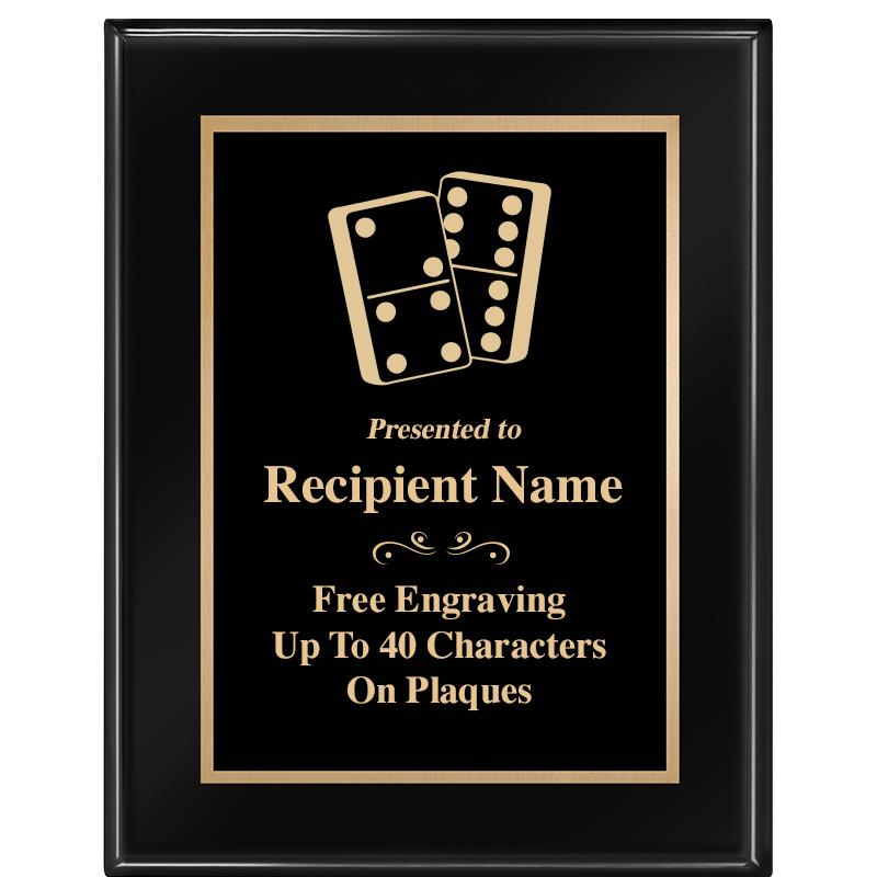 7 X 9 GLOSSED EBONY PLAQUE