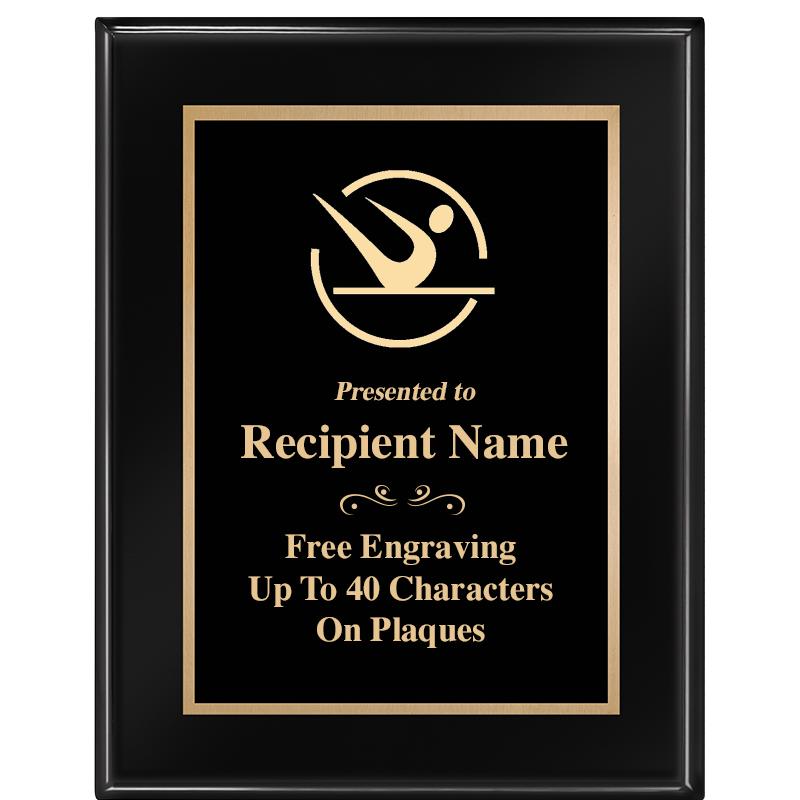 7 X 9 GLOSSED EBONY PLAQUE