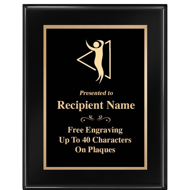 7 X 9 GLOSSED EBONY PLAQUE