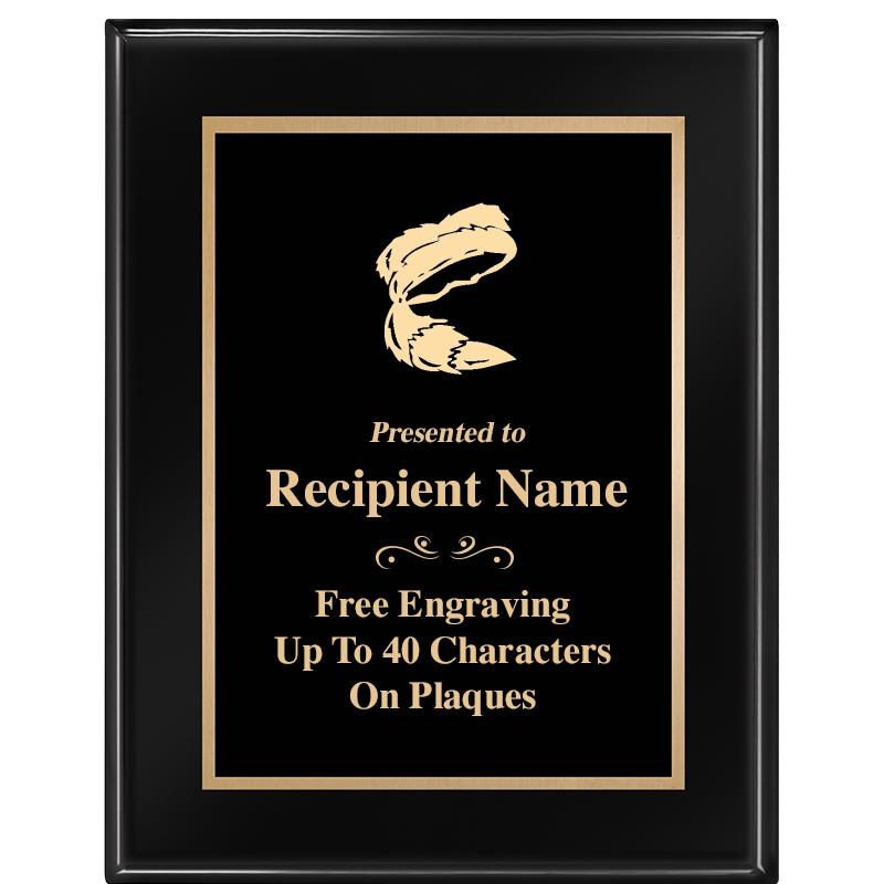 7 X 9 GLOSSED EBONY PLAQUE