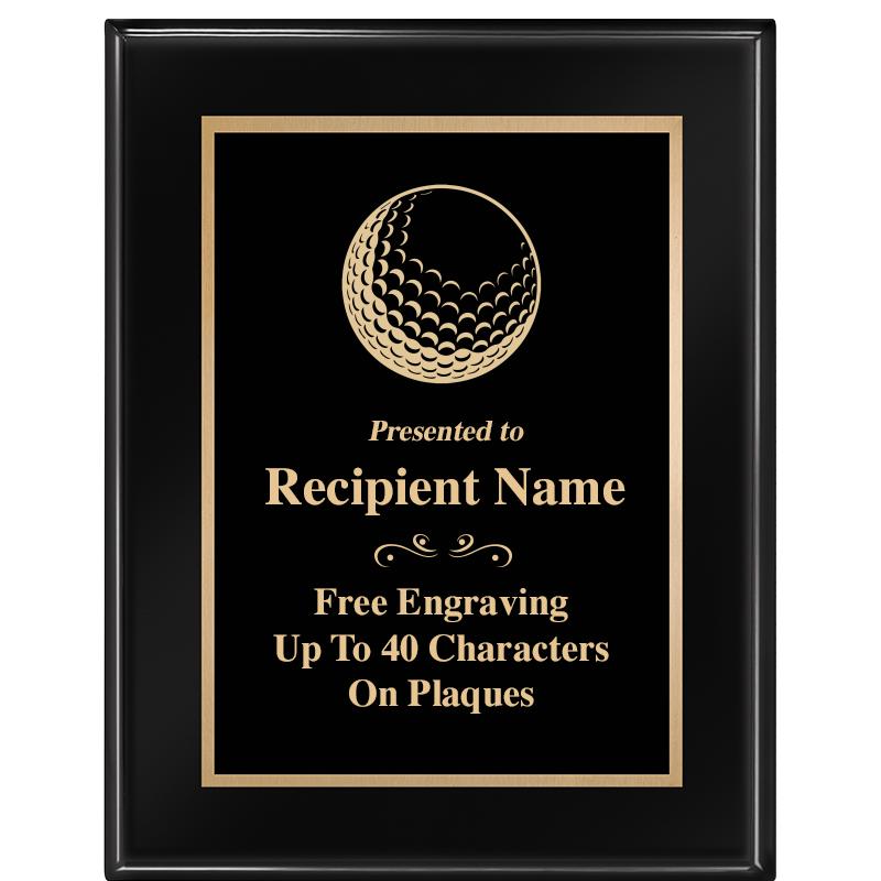 7 X 9 GLOSSED EBONY PLAQUE