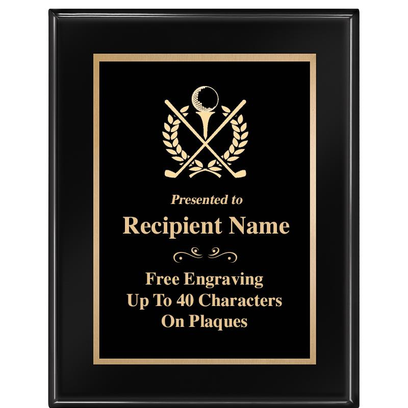 7 X 9 GLOSSED EBONY PLAQUE