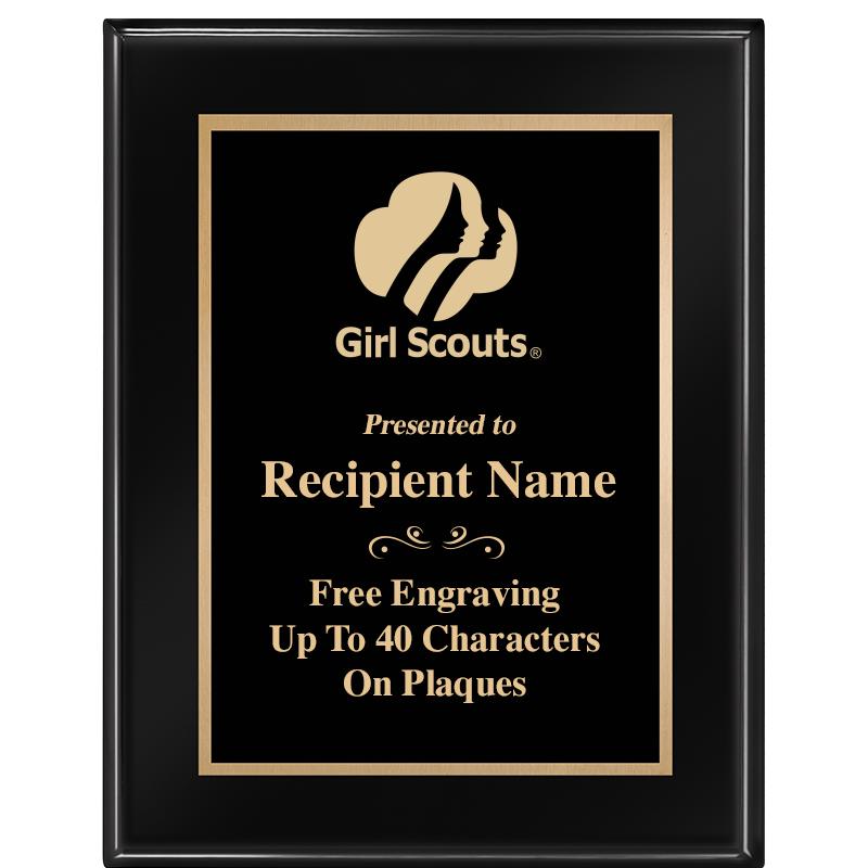 7 X 9 GLOSSED EBONY PLAQUE