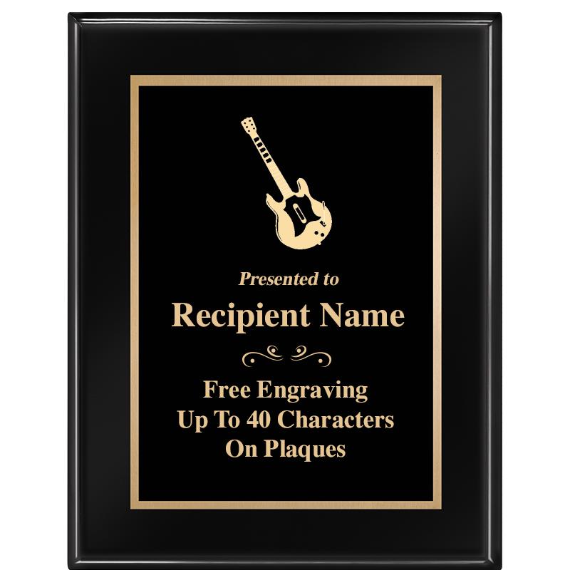 7 X 9 GLOSSED EBONY PLAQUE