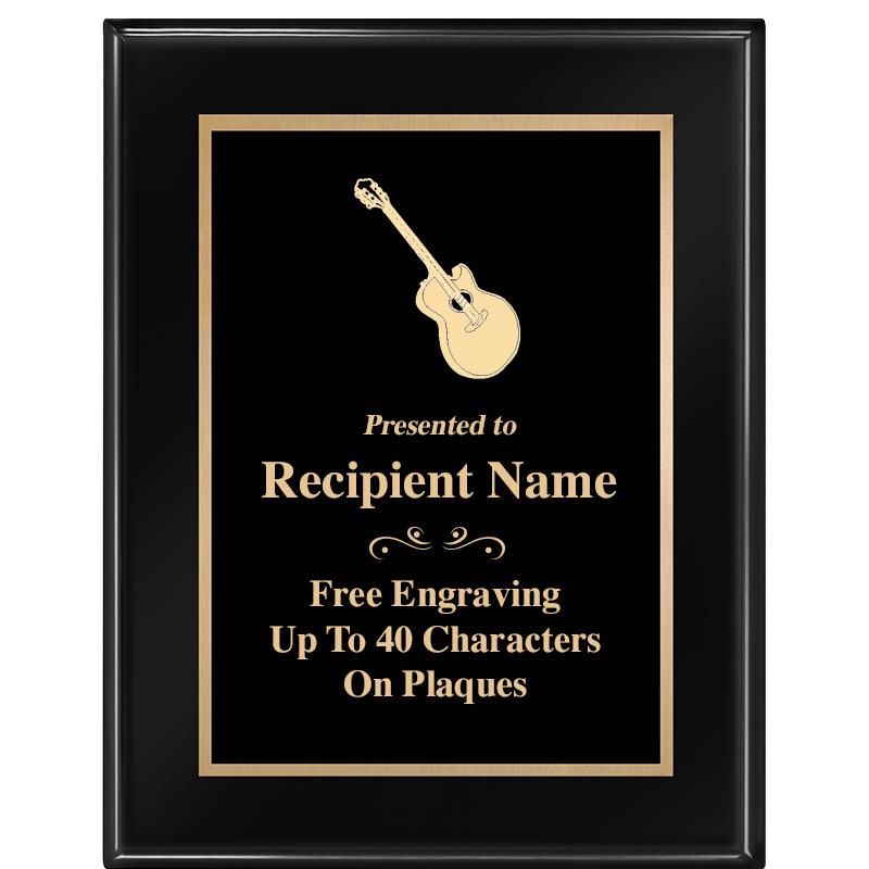 7 X 9 GLOSSED EBONY PLAQUE