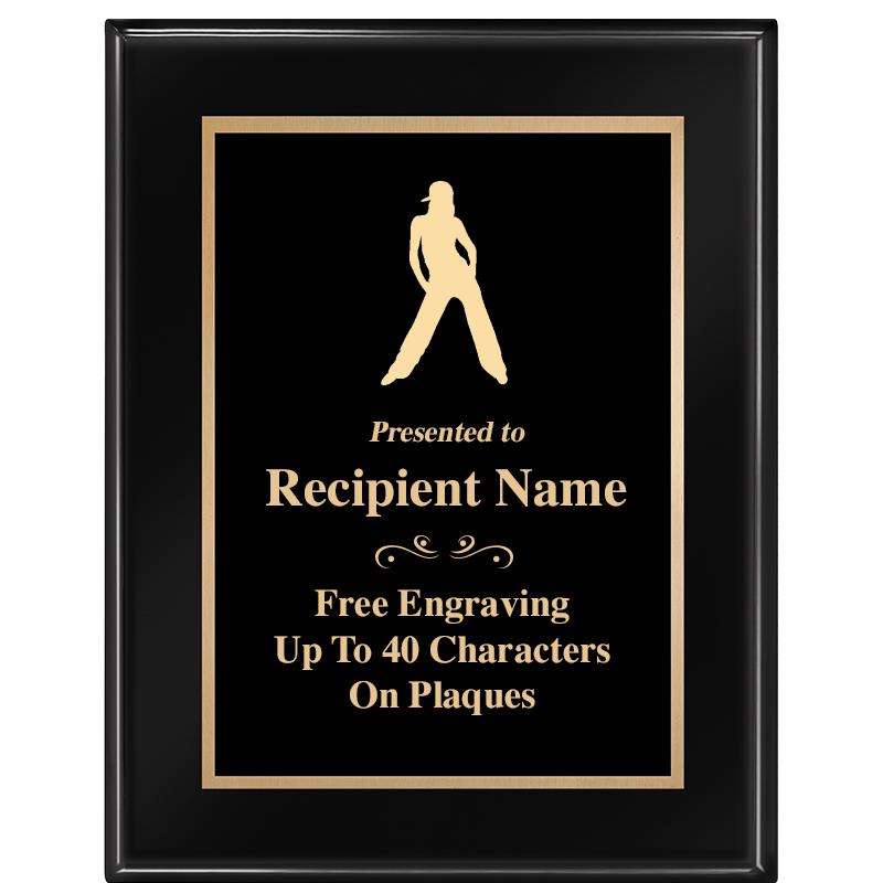 7 X 9 GLOSSED EBONY PLAQUE